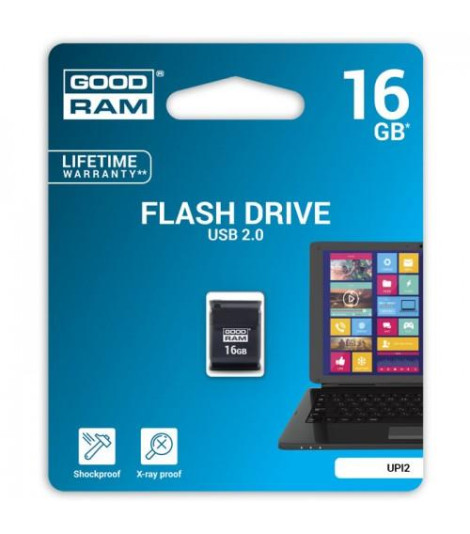 Pendrive Goodram UPI2 16GB USB MINI 2.0 blk - retail blister