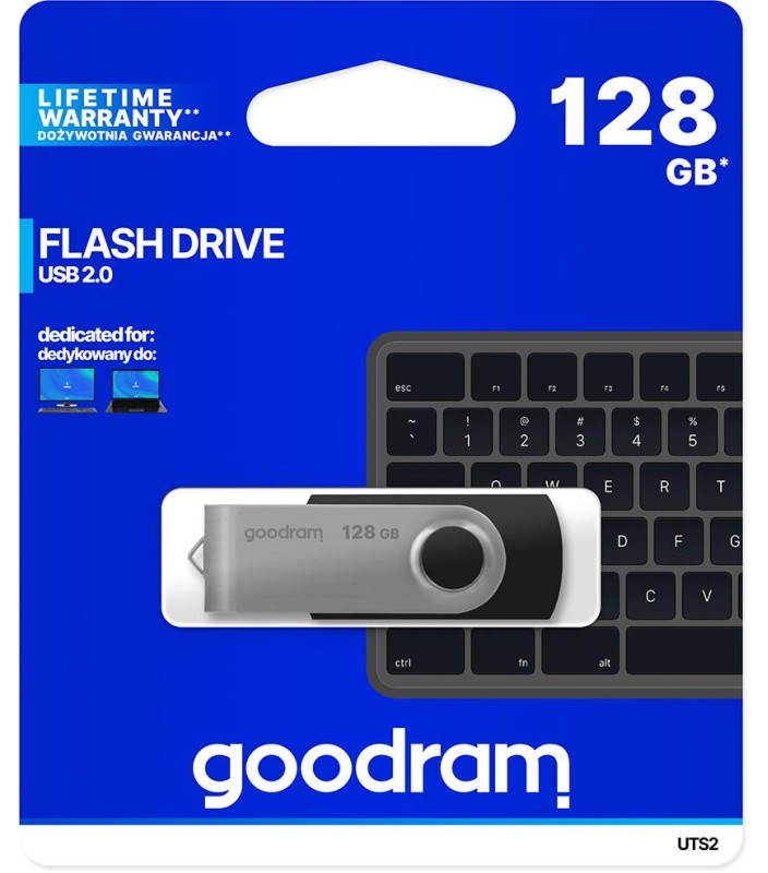 Chiavetta/Pendrive USB Goodram Twister 128GB nera USB 2.0