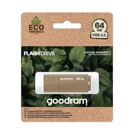 Pendrive GoodRAM 64GB UME3 GREEN USB 3.0 - retail blister