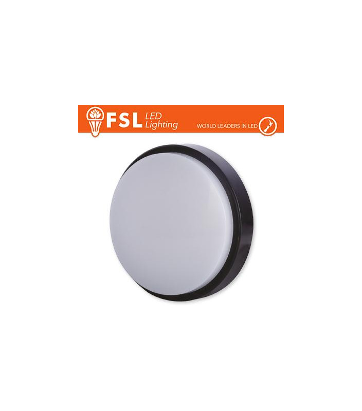 Plafoniera LED ROTONDA NERA 15W 3000K Ø180*55 IP54 