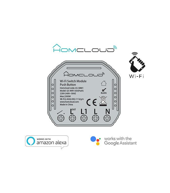 Modulo Pulsante&Interruttore 1CH Wi-Fi da incasso