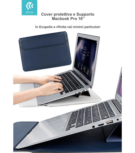 Cover protettiva per Macbook Pro 16'' con Supporto Blu