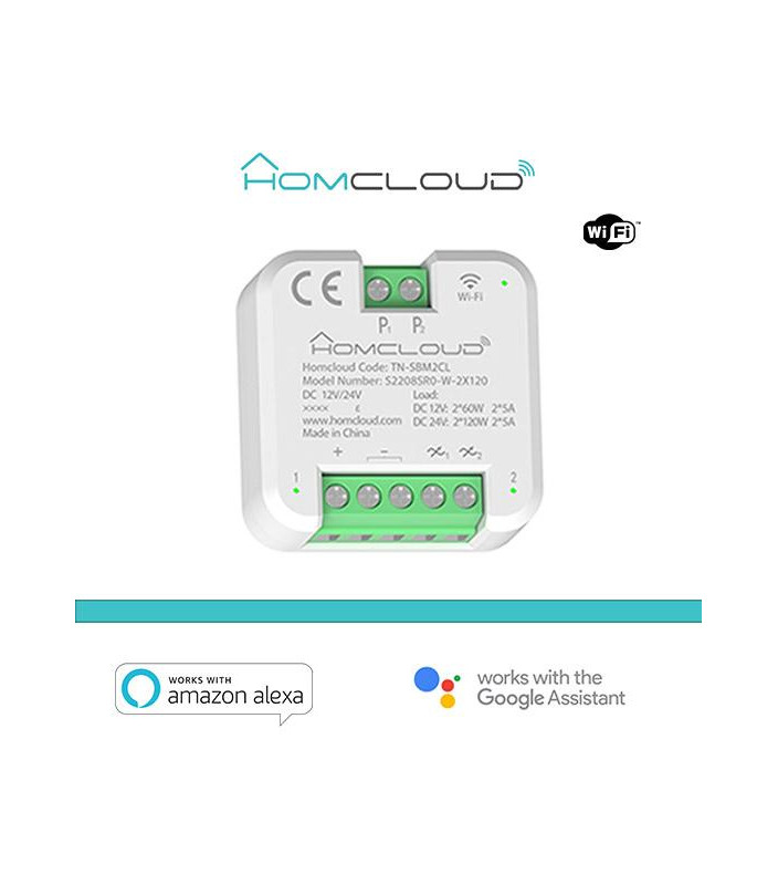 Modulo Pulsante Relè Wi-Fi 12/24V 2CH