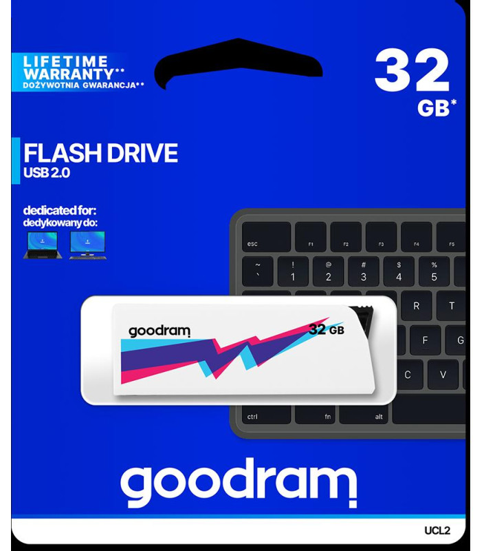 Pendrive GoodRAM 32GB UCL2 WHITE USB 2.0 - retail blister