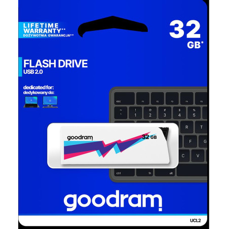 Pendrive GoodRAM 32GB UCL2 WHITE USB 2.0 - retail blister