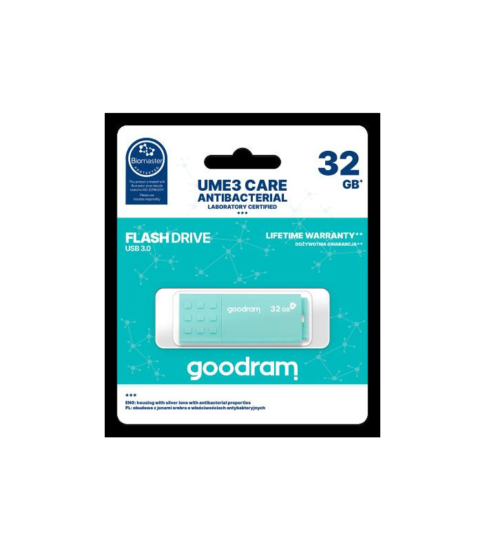 GOODRAM 32GB UME3 CARE - ANTIBATTERICA - USB 3.0