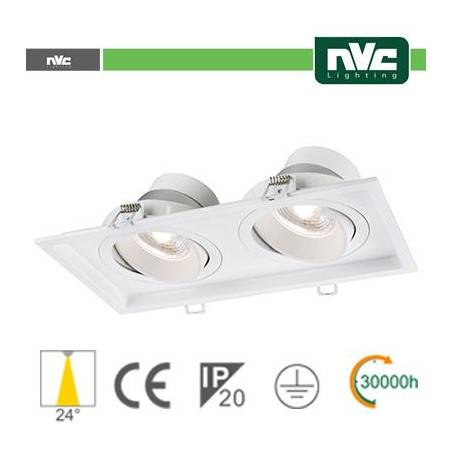 Incasso Multi lampada - 18w (2x9w) 4000k 1440lm 24°