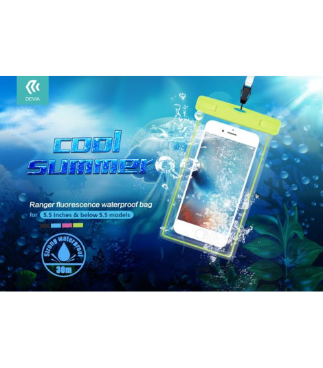 Custodia Smartphone 5.5 Fluo Waterproof fino 30 Metri Rosa