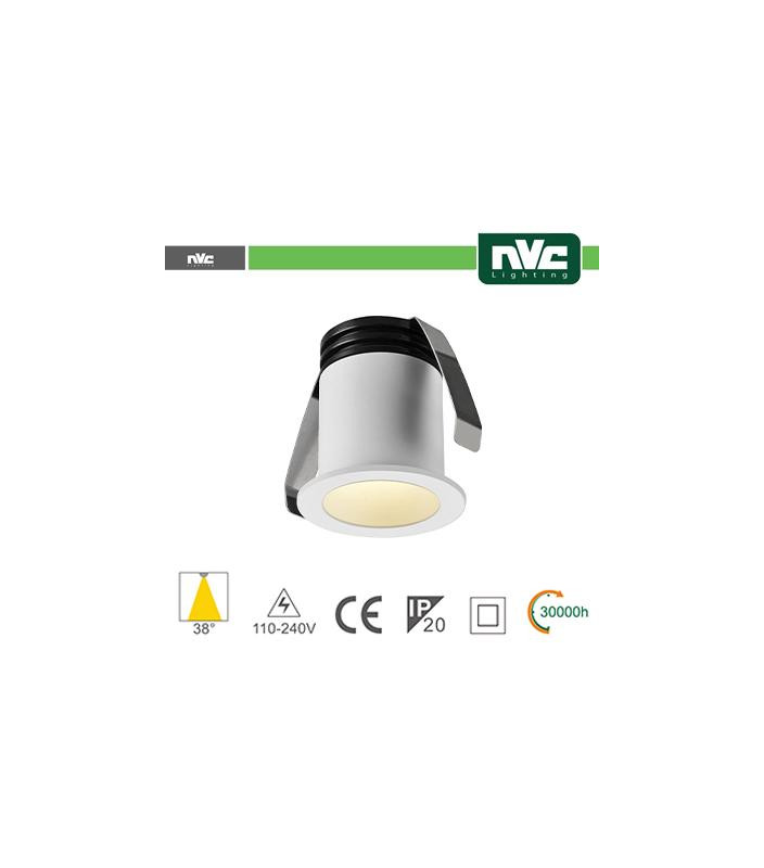 Punto Luce LED 2W 3000K 38° IP20 FORO:35mm