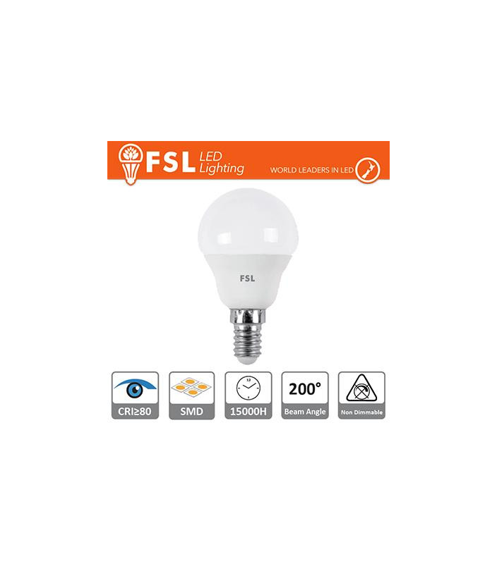 Lampada Sfera - 5,5W 3000K E14 