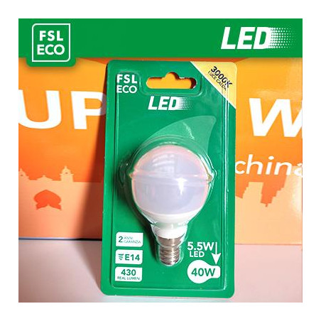 Lampada Sfera BLISTER - 5,5W 3000K E14 