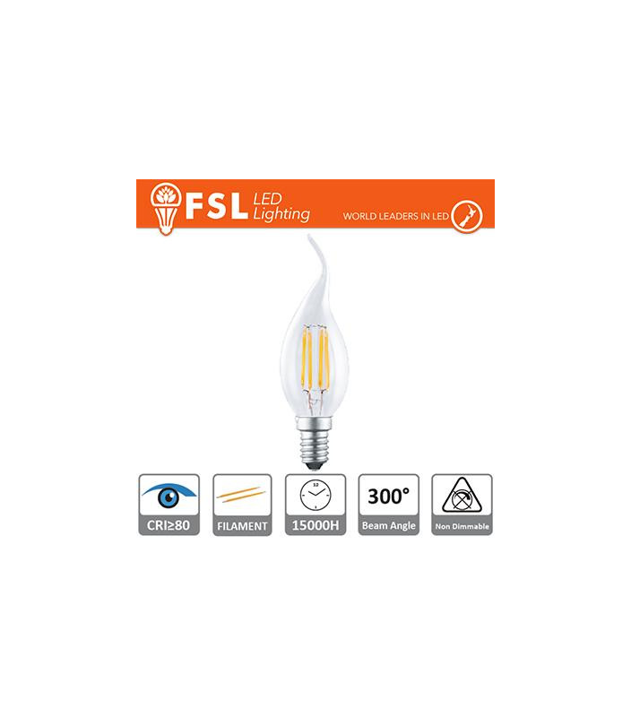 Lampada Filamento Colpo di Vento - 4W 2700K E14 400LM