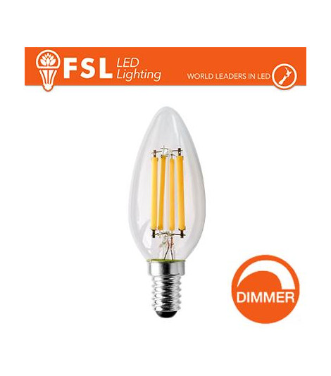 Lampada Filamento Oliva - 4W 2700K E14 400LM Dimmerabile