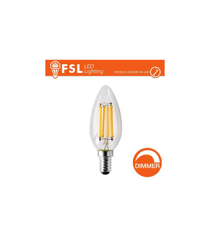 Lampada Filamento Oliva - 4W 2700K E14 400LM Dimmerabile