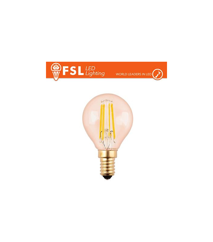 Lampada Sfera Filamento Ambra - 4W 2200K E14 330LM