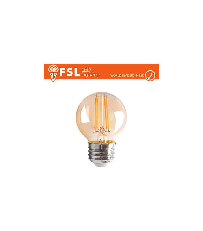 Lampada Sfera Filamento Ambra - 4W 2200K E27 330LM