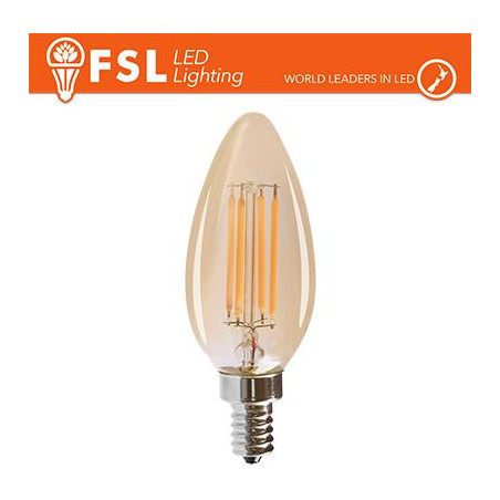 Lampada Oliva Filamento Ambra - 4W 2200K E14 330LM