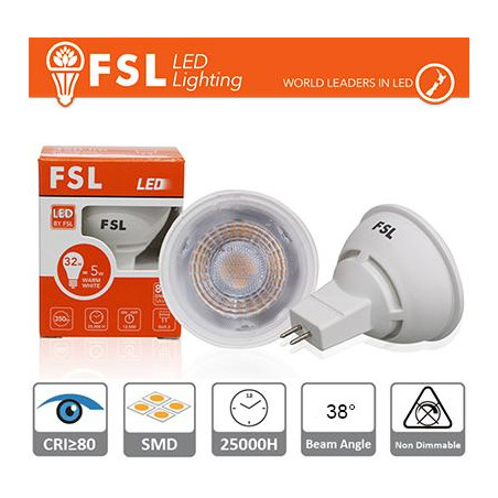 MR16 Lampadina LED - 6W 4000K 510LM 38º CRI80   DC 12V