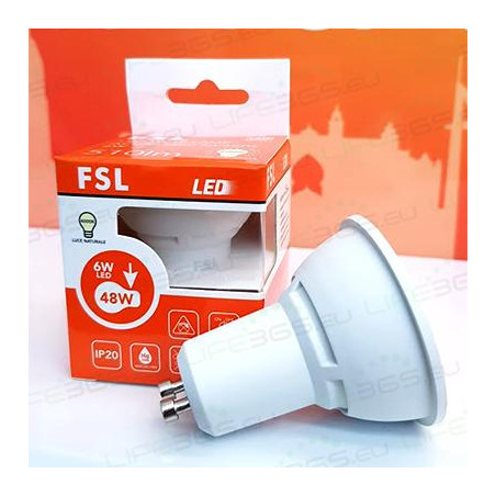 GU10 Lampadina LED - 6W 3000K 500LM 38° CRI80