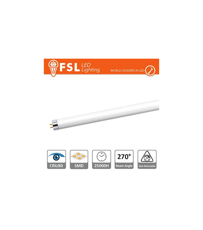 T5 LED Tubo Vetro - 4W 330LM 4000K G5 PF0.5 Size:308x21mm