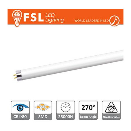 T5 LED Tubo Vetro - 4W 330LM 4000K G5 PF0.5 Size:308x21mm