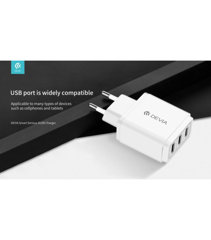 Alimentatore da muro con tre uscite USB 3.4 Amper