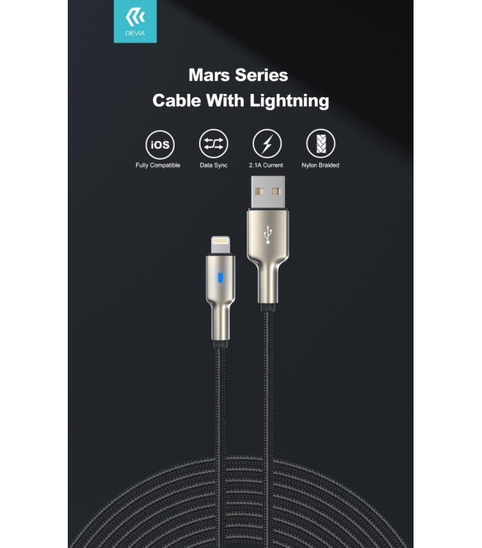 Cavo Usb Lightning in lega zinco e nylon intrecciato 1.5 mt