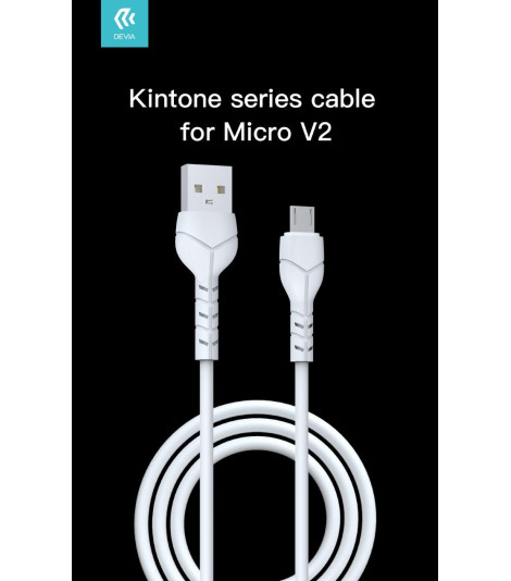 Kintone Cavo Micro Usb 5V 2.1A 1Mt Carica e dati Bianco