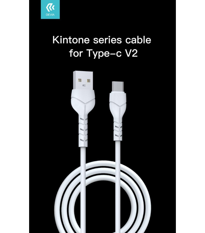 Kintone Cavo Tipo-C 5V 2.1A 1Mt Carica e dati Bianco