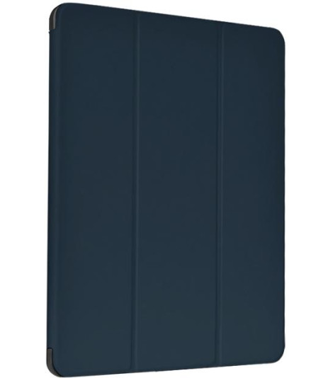 Cover iPad Pro 12.9 2021 in pelle con supporto pencil Blu