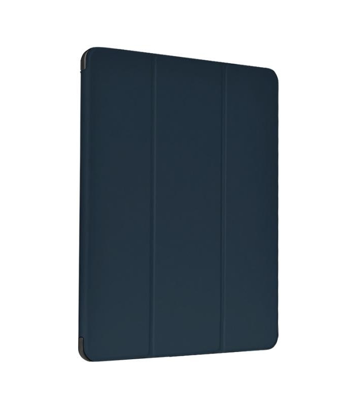 Cover iPad Pro 12.9 2021 in pelle con supporto pencil Blu