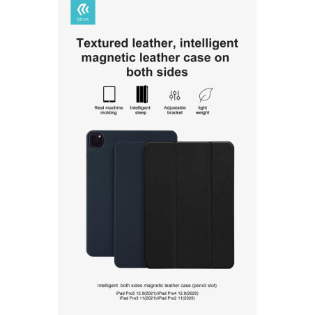 Cover magnetica iPad Pro5 & Pro4 12.9 2021 & 2020 Blu