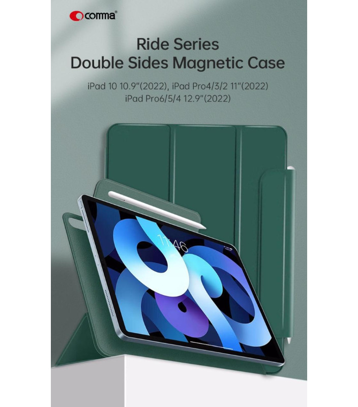 Cover Magnetica per iPad Pro 6 2022 rotazione e supp Blu