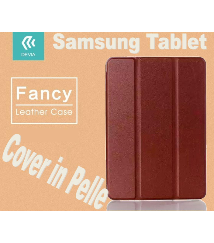 Custodia in pelle per Tablet Samsung TabS2 8.0 T715 Marrone