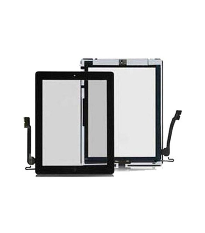 Touch Panel con Pulsante e adesivo per iPad 4 Nero AAA+