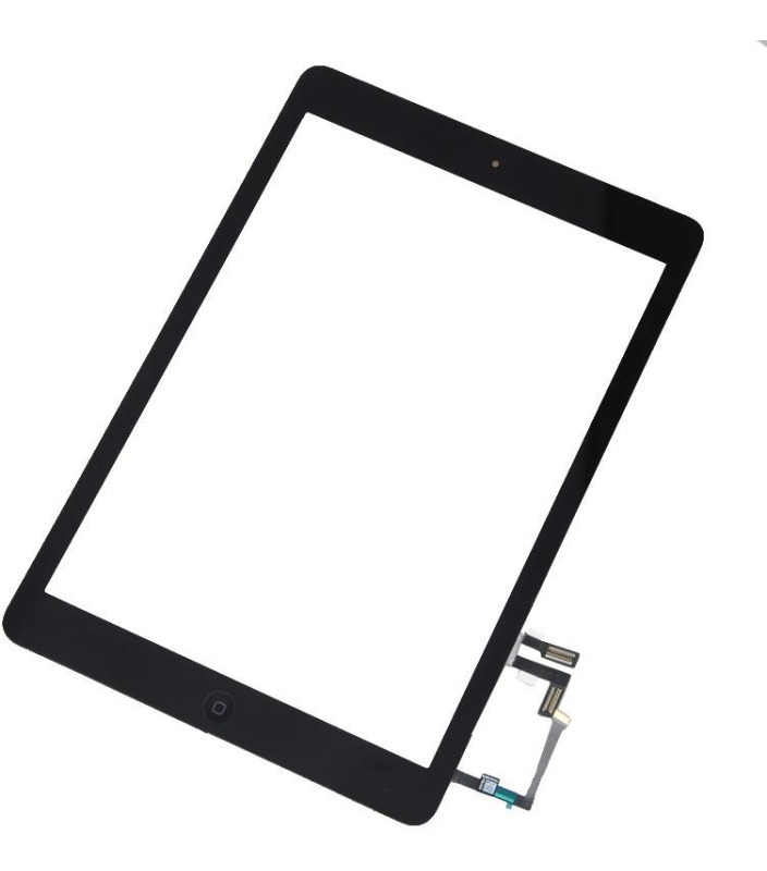 Touch+Telaio LCD+Pulsanti Home AAA per iPad Air A1474 Nero