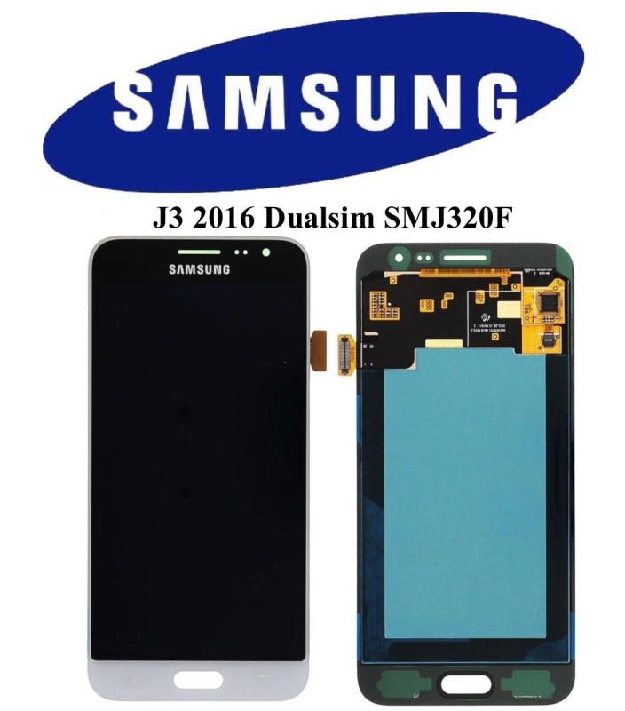 LCD ORIGINALE SAMSUNG J3 2016 DS BIANCO SMJ320F GH97-18414A