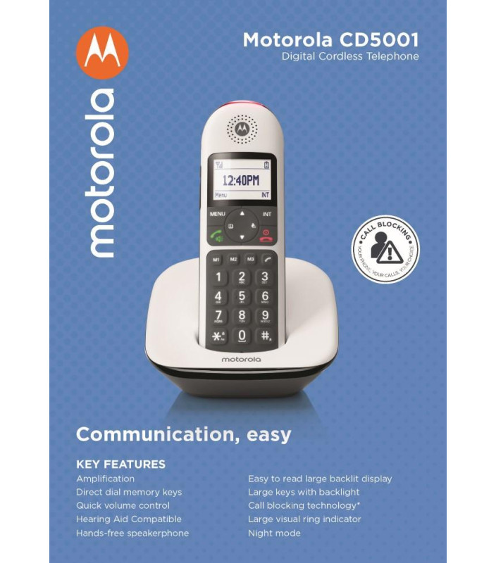 Telefono Cordless Digitale Motorola CD5001