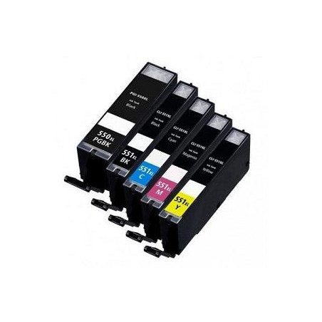 22ML Com for Canon Pixma IP7250,MG5450,MG6350PGI-550XLPGBK.