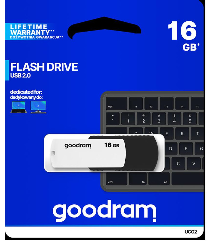 Pendrive GOODRAM Black-White 16GB USB 2.0 - retail blister