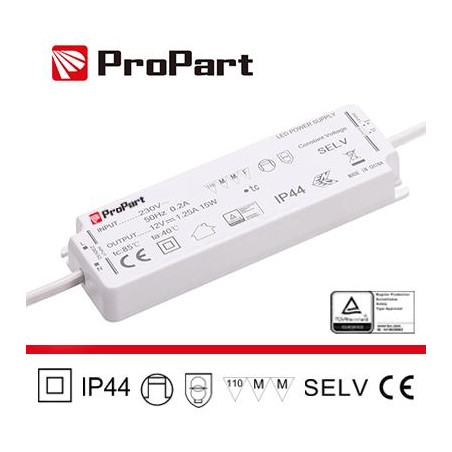 Alimentatore IP44 24V 15W 0.62A Size:130*42*17mm