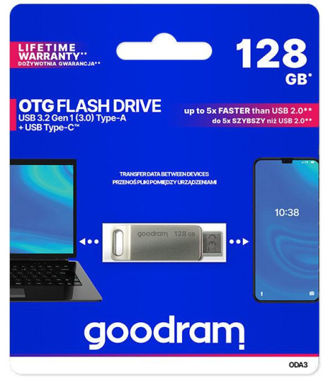 GoodRAM DUALDRIVE OTG 128GB USB 3.2 + type C