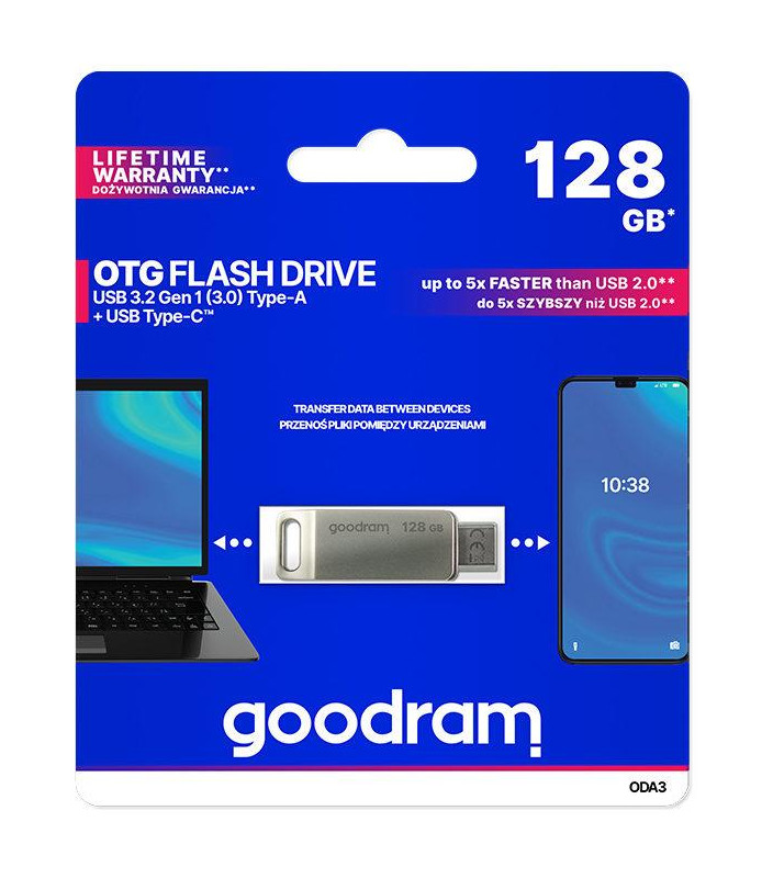 GoodRAM DUALDRIVE OTG 128GB USB 3.2 + type C