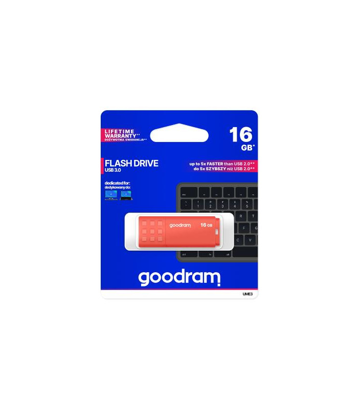 Pendrive GoodRAM 16GB UME3 orange USB 3.0 - retail blister