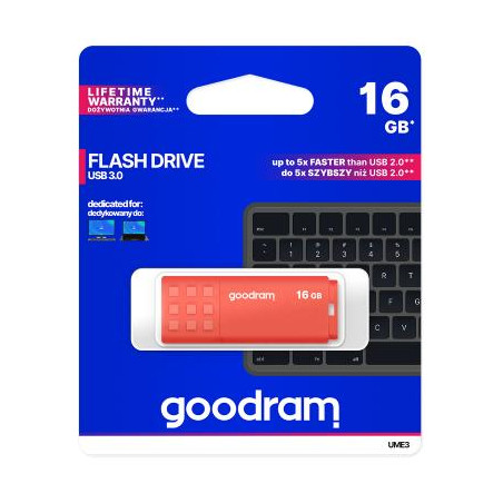 Pendrive GoodRAM 16GB UME3 orange USB 3.0 - retail blister