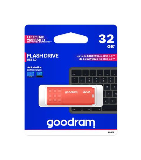 Pendrive GoodRAM 32GB UME3 orange USB 3.0 - retail blister