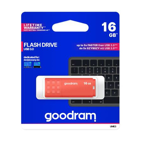 Pendrive GoodRAM 64GB UME3 orange USB 3.0 - retail blister