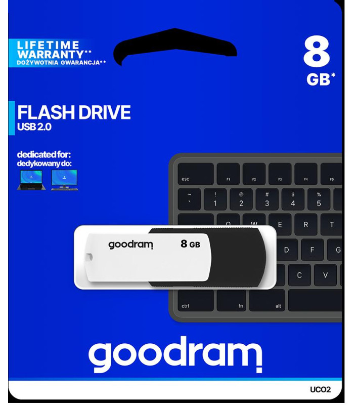 Pendrive GOODRAM Black-White 8GB USB 2.0 - retail blister