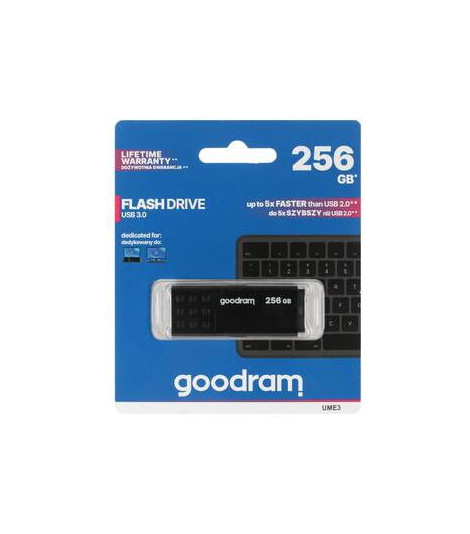 Pendrive GoodRAM 256GB BLACK USB 3.0 - retail blister