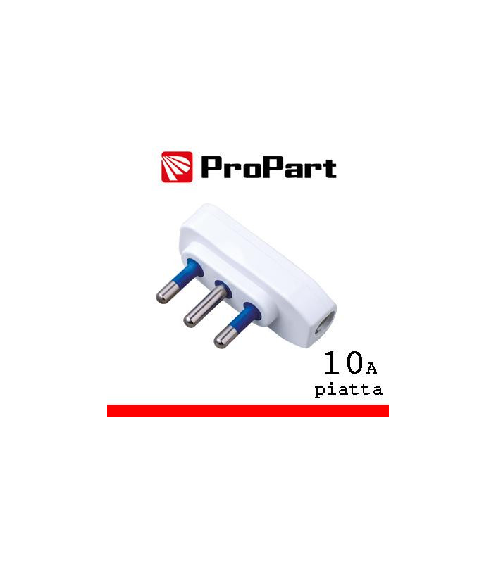 Spina 10A 2P+T piatta polybag